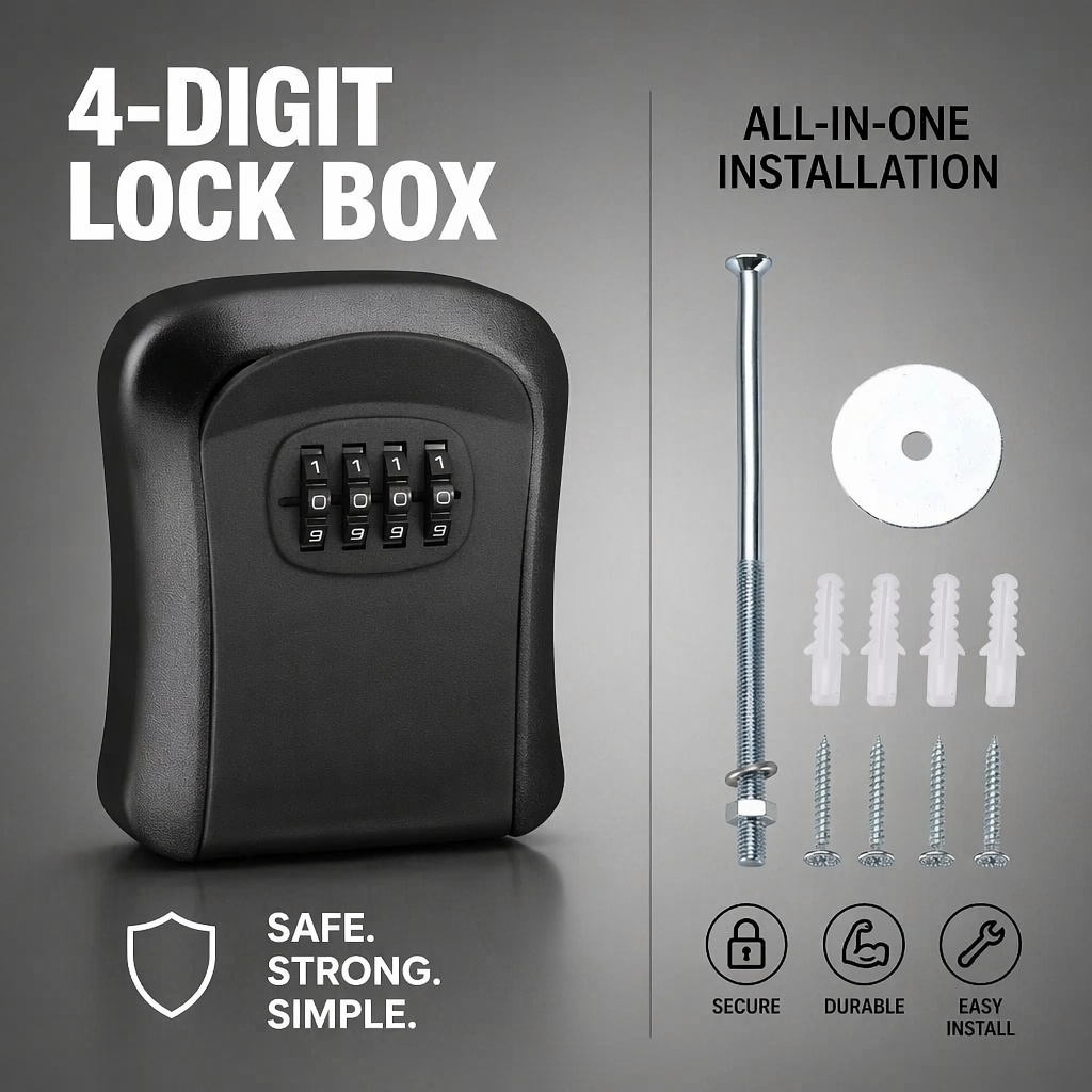 Boîte de rangement murale étan - Lockbox Key Secure avis et prix